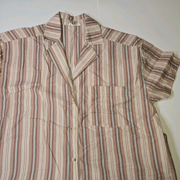 We The Free‎ Free People Poolside Printed Boyfriend Shirt Medium - Picture 2 of 8